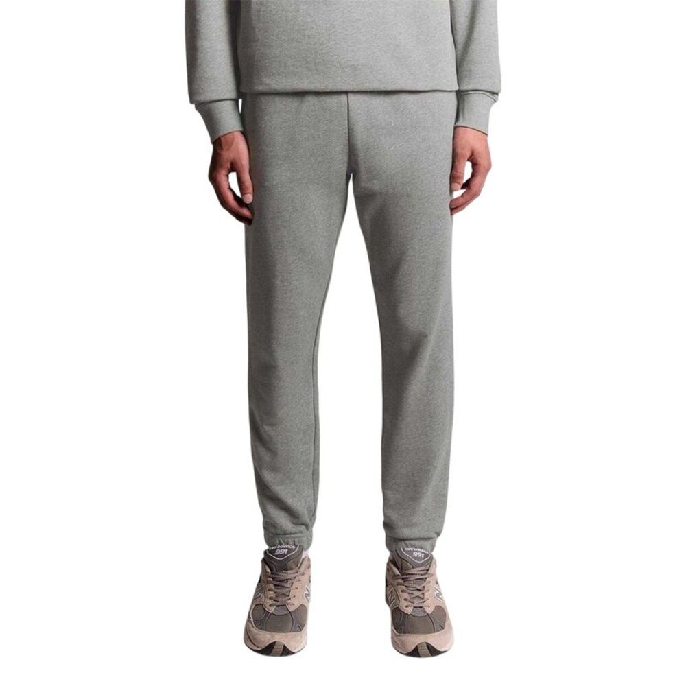Lyle & Scott Mens Fleece Elasticated Hem Joggers / Gray Marl